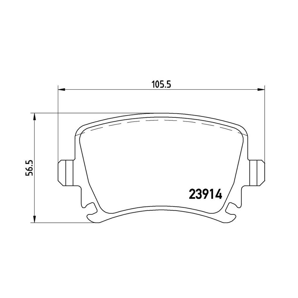 Brembo P85073 Premium Low-Met OE Equivalent Pad