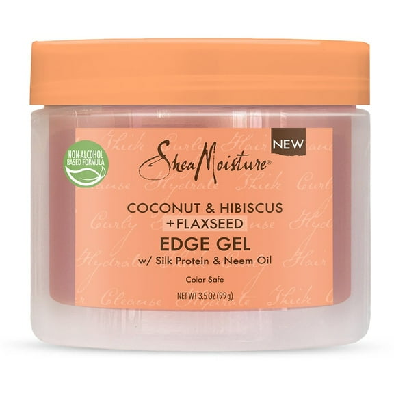 SheaMoisture Flaxseed Edge Control Gel Coconut & Hibiscus 3.5 oz