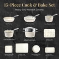 thumbnail image 2 of Gotham Steel Hammered Juego de ollas y sartenes de 15 piezas, juego de utensilios de cocina antiadherentes, juego de ollas y sartenes, juegos de utensilios de cocina, juego de utensilios de cocina de, 2 of 5