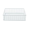 thumbnail image 3 of Cesta de almacenamiento de escritorio, bandeja de almacenamiento de rejilla de hierro, organizador portátil, caja de almacenaje de malla, contenedores blanco perfecl Cesta de almacenamiento de escritorio, 3 of 8