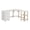 Gold/White, variant on Techni Mobili L-Shape Home Office Desk with Storage, Gold/White