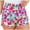 Hot Pink, variant on HOWPAY Baggy Shorts for Women Floral Print Loose Fit High Elastic Waisted Wide Leg Pants Sports Comfy Summer Workout Lounge Shorts Hot Pink L