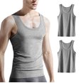 thumbnail image 2 of Men's Summer Tank Top Sleeveless Shirt - Casual Round Neck Loose Fit for Comfort and Style in Warm Weather Mens T-Shirts Black 6 Pack Sleeve Less Xl Printed, 2 of 5