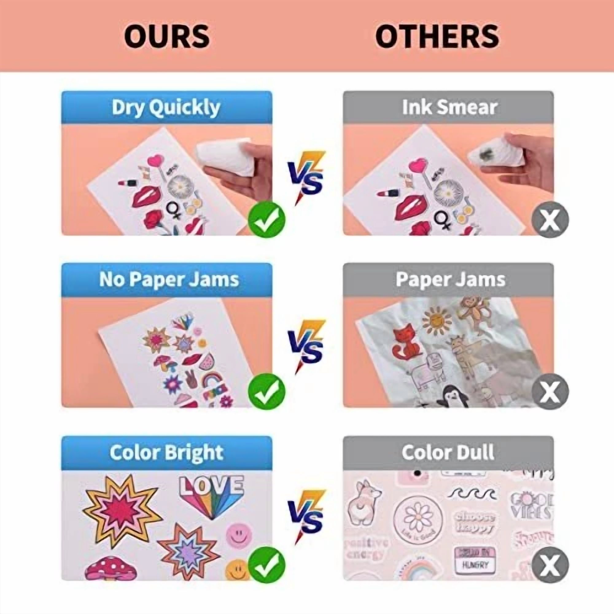PRIME - Printable Vinyl Sticker Paper 30 Sheets Matte Paper For Inkjet/Laser 8.5"X11"