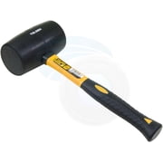 TOLSEN Large Rubber Mallet 32oz – Heavy-Duty Black Rubber Hammer with Fiberglass Rubberized Handle, Soft Grip, 2.55 Head Diameter