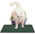 thumbnail image 3 of Xile Kitty Litter Trapping Mat, Double Layer Mats with MiLi Shape Scratching design, Scatter Control 21" x 14" Green, 3 of 4