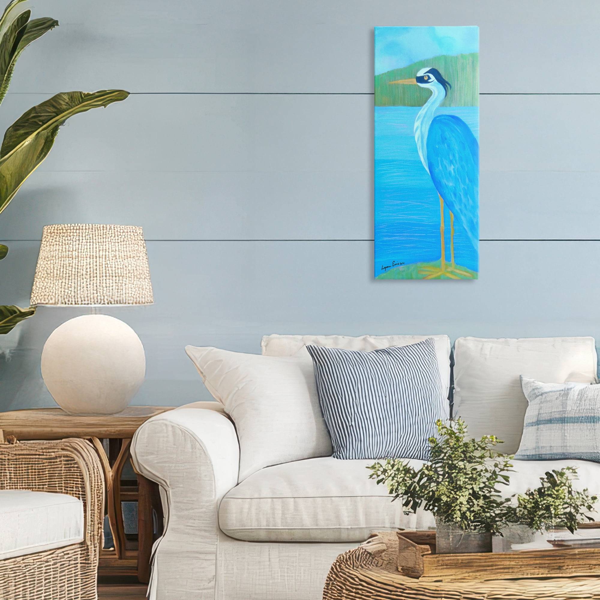 Stupell Industries Great Blue Heron Canvas Wall Art, design by Lynn Ericson Fine Art