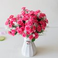 thumbnail image 4 of Ramo de flores artificiales en miniatura de 30 cm y 15 cabezas para el hogar, la sala de estar, la oficina, el escritorio, flores falsas, decoración para bodas y fiestas, 4 of 4