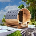 thumbnail image 2 of ALEKO SB6CED Outdoor Rustic Cedar 5-6 prs Barrel Steam Sauna with 6 kW Heater, 2 of 21