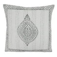thumbnail image 7 of Kantha Stitch Block Print Cotton Decorative Throw Pillow, 7 of 7