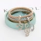thumbnail image 5 of 3 unids/set multicapa mariposa corazón elefante encantos cadena pulsera cristal pulsera elástica para mujeres niñas joyería Feliz Sencillez, 5 of 5