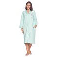 thumbnail image 3 of Casual Nights Women's Quilted Long Sleeve Zip Up House Dress Robe, 3 of 5