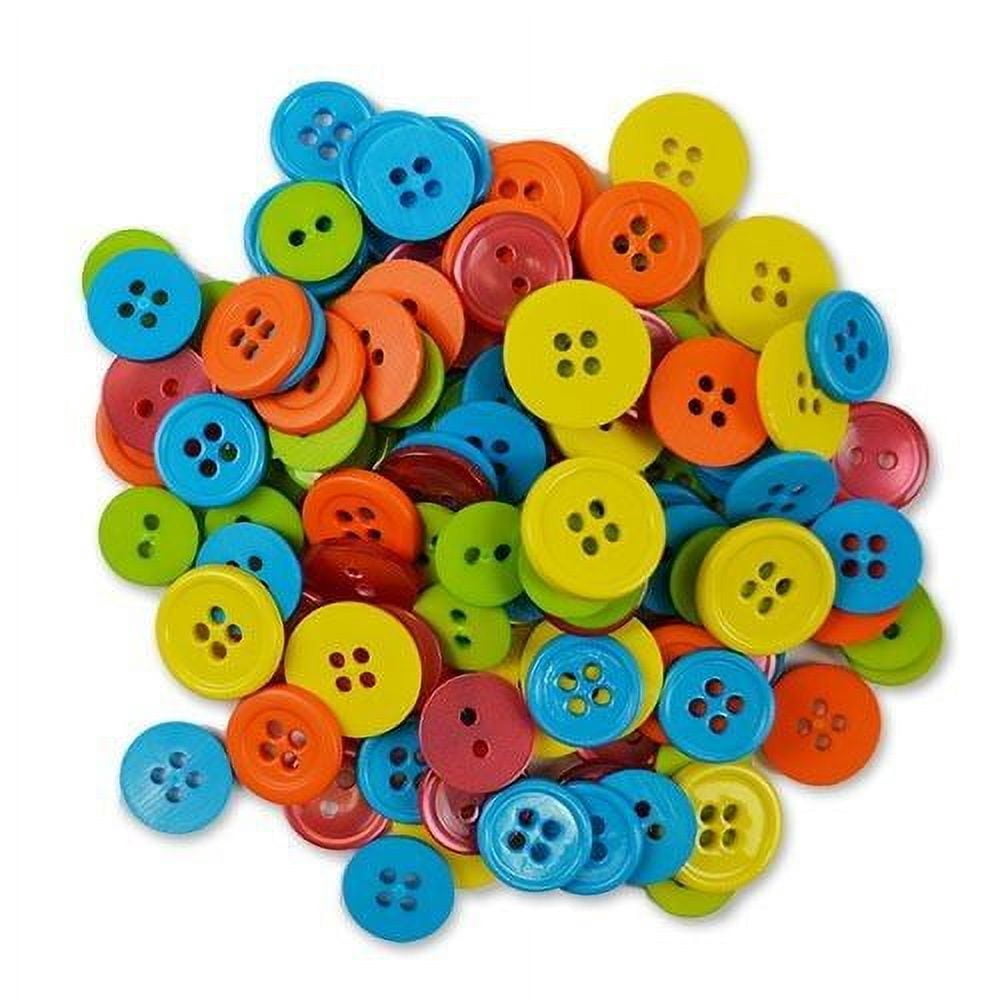 Favorite Findings Citrus Multi Color Basic Round Sew Thru Buttons, 130 Count