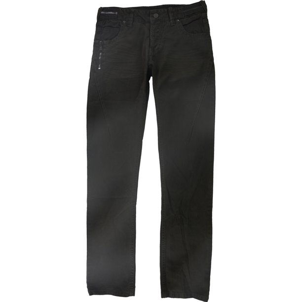 Rogue State Jeans de pierna recta teñidos en verde oliva para hombre, marrón, 29W x 30L
