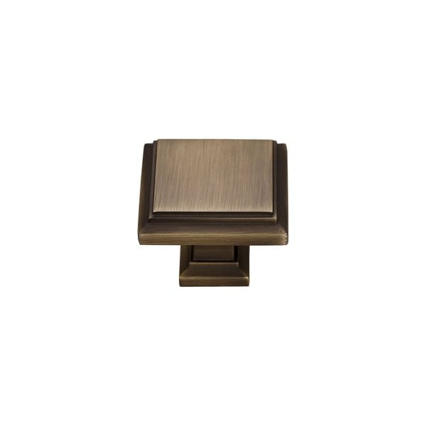 Accent Series 11/4 in. Bronze Modern Square Knob (10pack