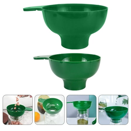 2pcs Large Mouth Funnel Plastic Food Liquid Funnel Filling Bottles Funnel