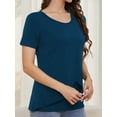 thumbnail image 4 of Beaisland Maternity Shirts Short Sleeve Nursing Tops, 3-Pack, 4 of 6