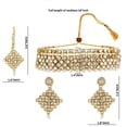 thumbnail image 2 of Efulgenz Indian Jewelry Choker Necklace Maang Tikka Earrings Bollywood Wedding Crystal Necklace Earrings Head Chain Set, 2 of 5