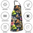thumbnail image 5 of Kdxio Butterfly Wild Insect Apron with Pockets Adjustable Kitchen Aprons for Men Women Waterproof Aprons for Cooking,Drawing,Crafting, Baking Household Cleaning, 5 of 5