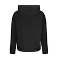 thumbnail image 6 of JGGSPWM Women's Hoodies Casual Long Sleeve Quilted Half Button Drop Shoulder Pullover Tops Loose Drawstring Hooded Sweatshirt Black XXL, 6 of 7