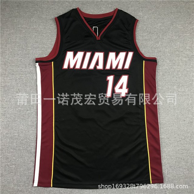 Heat Embroidered Basketball Jersey Vest 3#Wade 22#Butler 13# 14# Copy Player Name Jersey