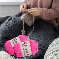 Clearance, Wool Yarn Hwkond 5 Strands Milk Cotton Doll Crochet Diy Knitting Thread kid Sweater Wool Ball,(Pink) Under $5