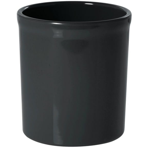 HUBERT 32 Oz Black Melamine Crock - 5" Dia x 5" H