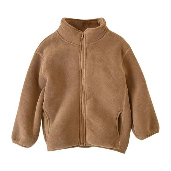 Otqutp Baby Dress Coats Windproof Winter Coat for Baby Boys Girls Long Sleeve Jacket Toddler Clothes Outerwear for Children 2-9 Years(Coffee,6-7 Years)