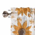 thumbnail image 5 of Tier Curtains 45 Inches Long, Orange Sunflower Window Treatment Curtain Drapes, Spring Summer Botanical Flowers Small Curtain Drapes for Bathroom Laundry Room, 27.5"x45", 2 Panels, 5 of 7