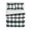 thumbnail image 4 of CANNON Cozy Buffalo Check Green Full/Queen 3 Piece Comforter Set, Oeko-TEX Certified, 4 of 6