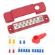 thumbnail image 1 of Bloc de distribution 12 bornes, barre omnibus d'alimentation marine 180 A avec 16 bornes à anneau pour voitures, camping-cars, yachts, rouge, 1 of 4