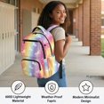 thumbnail image 4 of FUIALDOLG Rainbow Horse Waterproof School Bookbags for Travel Hiking, Adjustable Straps Lightweight Polyester Toddler Bookbag, 4 of 10