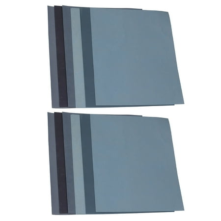 AURARMLET 12Pcs Sandpaper for Woodworking Assorted Color Silicon Carbide Rectangular Polishing and Wet/Dry Sanding