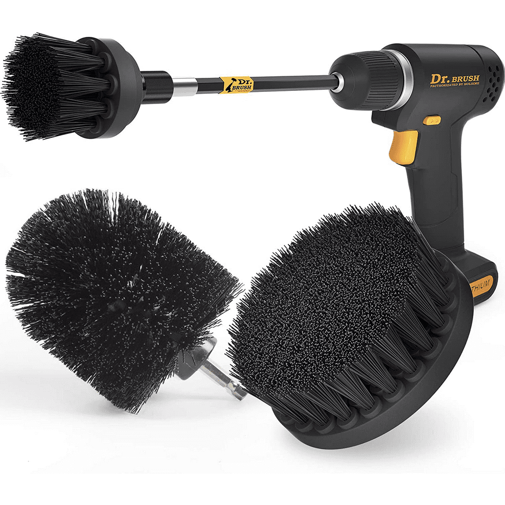 Holikme 4Pack Drill Brush Power Scrubber Cleaning Brush Extended Long