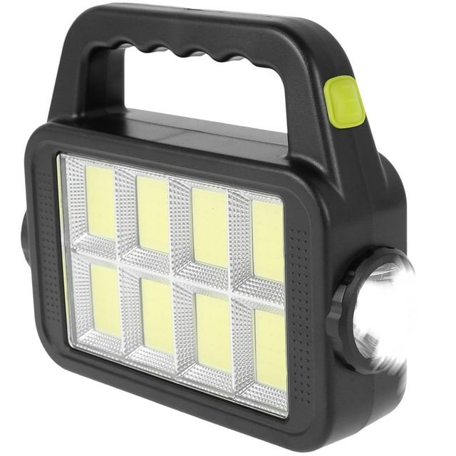 Solar Handheld Flashlight 6 Modes Rechargeable Multifunction Lights Super Bright LED Searchlight Waterproof Portable Spotlight for Fishing Outdoor Camping Emergencies