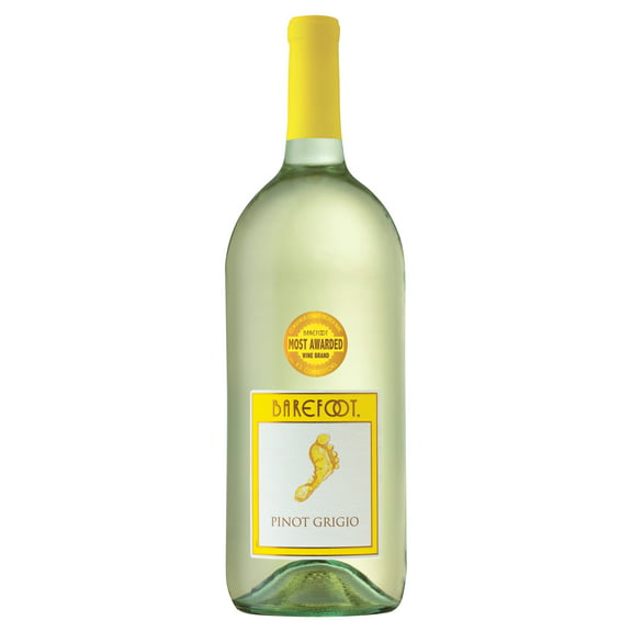 Barefoot Cellars Pinot Grigio White Wine,1.5L Bottle