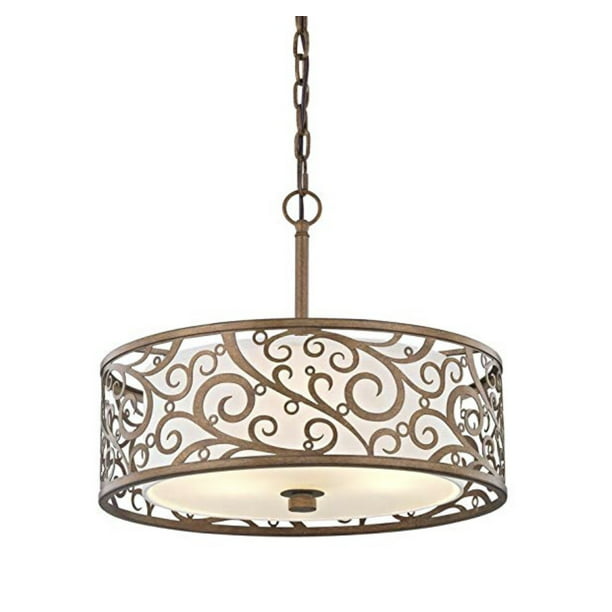 Home Decorators Collection Carousel 3 Light Burnished Gold Pendant Frosted Glass Com - Home Decorators Pendant Lights