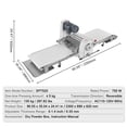 thumbnail image 4 of KFFKFF Industrial Dough Flattening Device, 19.7-Inch Bidirectional Puff Pastry Flattener and Fondant Roller, Electric Dough Flattener 0-1.4" Variable Thickness, 4 of 9