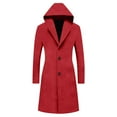 thumbnail image 5 of Moxiu Women's Wool & Pea Coats Trench Coat Women Single Breasted Notch Lapel Collar Peacoat Winter Long Jackets Red,XXL, 5 of 9
