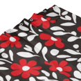 thumbnail image 4 of Shower Curtain, Red Floral Waterproof Fabric Plastic Shower Curtain, Drying Fast Bathroom Curtain with 9 Buttonholes, Ruffle Shower Curtain 60x72in, 4 of 8