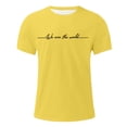 thumbnail image 3 of Casual Short Sleeve T Shirt with Minimalist Letter Print Comfortable Blend Tee for Everyday Wear Men's T Shirt T Shirts Men Graphic Tie Mens T Shirts Soft T, 3 of 4