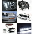 thumbnail image 2 of Ford Mustang Chrome Halo Projector Headlights+LED Bumper DRL Fog Lamps, 2 of 2