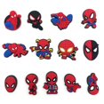 thumbnail image 4 of Personaje de anime de Marvel Spiderman, dibujos animados desmontables, bricolaje, personalidad, guapo y lindo, decoración de flores para zapatos, accesorios para zapatillas, 4 of 6