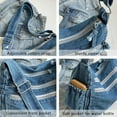 thumbnail image 3 of JennyShop Lightweight Shoulder Tote Bag, Trendy Denim Purses for Women, Denim Crossbody Handbags Jean Casual, 3 of 6