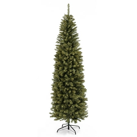 You Cut Christmas Trees Michigan Best Choice Products 7.5ft Premium Hinged Fir Pencil Artificial Christmas Tree w/ Foldable Stand, Easy Assembly ()