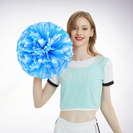 

DBYLXMN Cheerleading Handheld Colorful Flowers Sports Activities Performance Cheering Supplies Round Colorful Lightweight Four Finger Ring Buckle Design Off Party Dresses for Girls Event Dress for