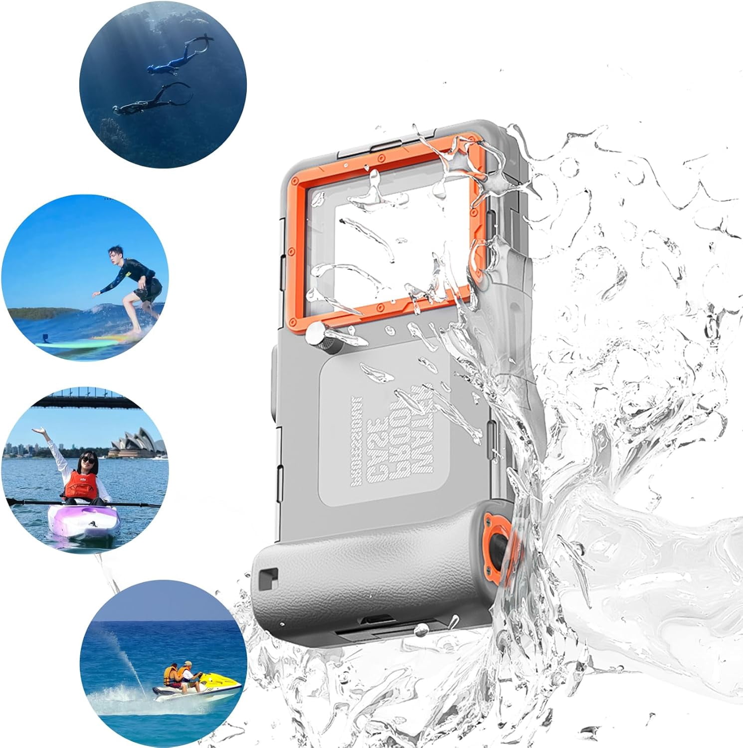 2026 Underwater Snorkeling Diving Phone Case for Phone 17/16/15/14/13/12Pro Max/Galaxy S25/S24/S23.(50ft/15m) Professional Scuba Dive Waterproof Case Underwater Photo Video