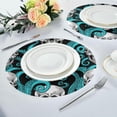 thumbnail image 5 of GZHJMY Skulls Tentacles Round Placemats, 4 Pack Table Mats for Kitchen Washable Non-Slip Place Mats Heat Resistant Place Mats for Kitchen Dining Table Decoration, 5 of 6