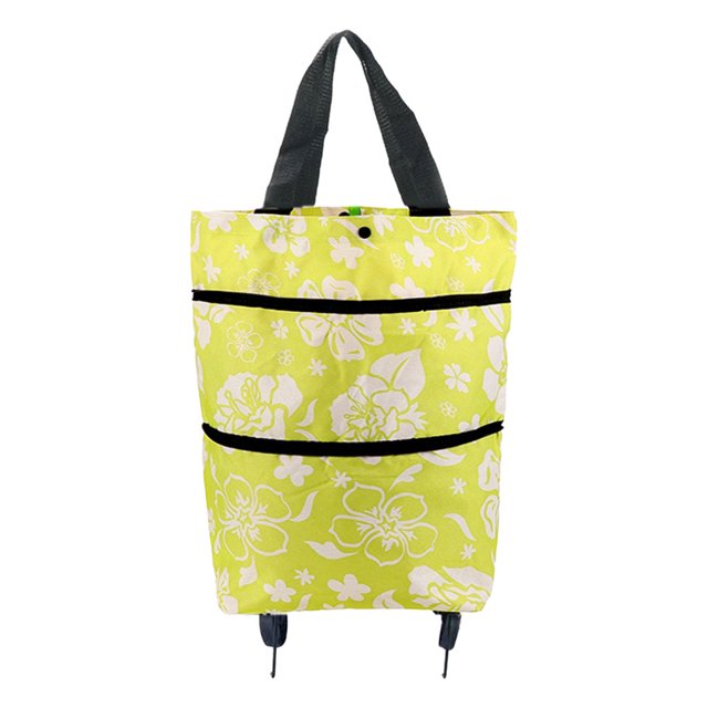 Carro plegable para compras y servicios públicos, lona resistente al agua con cubierta de esponja, ruedas giratorias delanteras dobles, plegable Sunnimix Carro de compras