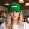 thumbnail image 4 of Christmas Gnomes Hat Mesh Trucker Hat Funny Baseball Cap Men Women, 4 of 6